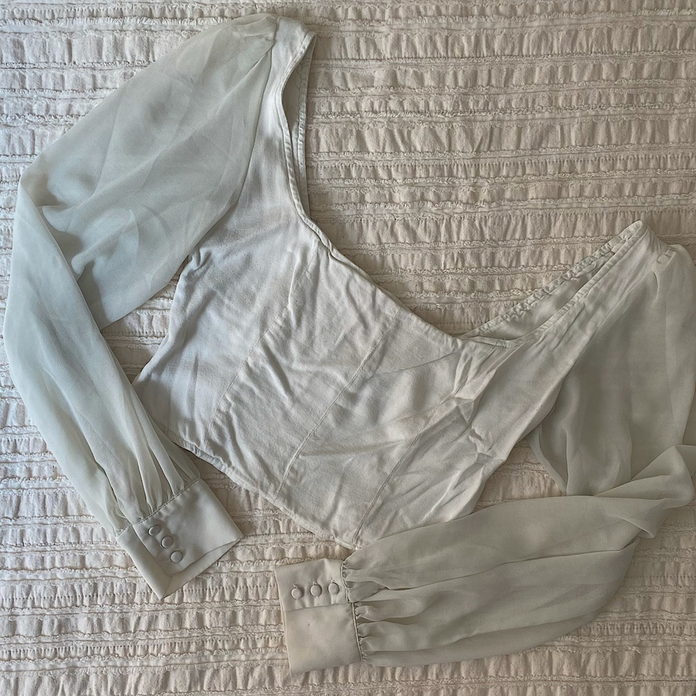 White Puff Sleeve Blouse